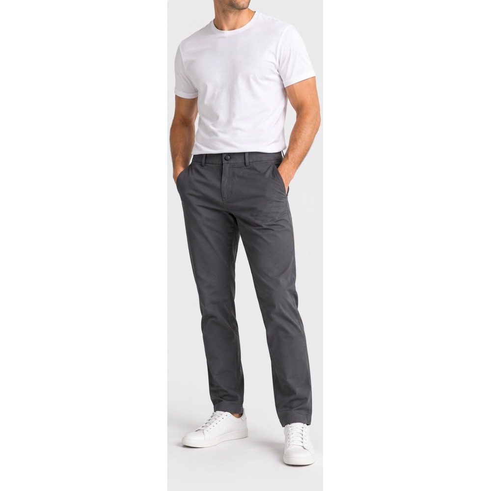 Lululemon Mens Commission Pant Classic 32 Obsidian Dark Grey Warpstreme ABC 30"